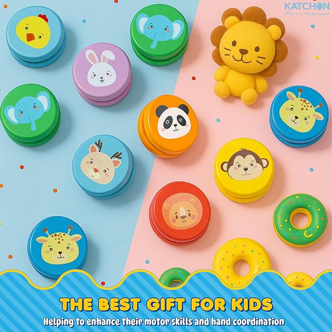 KatchOn, Jungle Animals Yoyos - Pack of 24 | Yoyo Bulk, Pinata Stuffers for Kids, Birthday Party Favors | Yoyo for Kids 8-12, Classroom Prizes, Carnival Prizes, Goodie Bags Stuffers, Bulk Toys