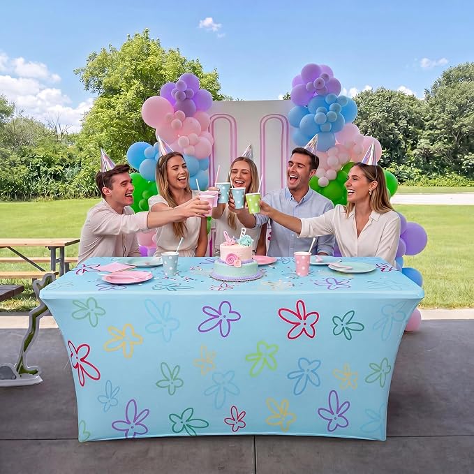 Frienda 1 Pcs Cartoon Sponge Theme Party Decorations Tablecloth Milk Silk Yellow Cartoon Theme Tablecloth 71 x 30'' Sponge Themed Table Cover for Birthday Baby Shower Party Supplies