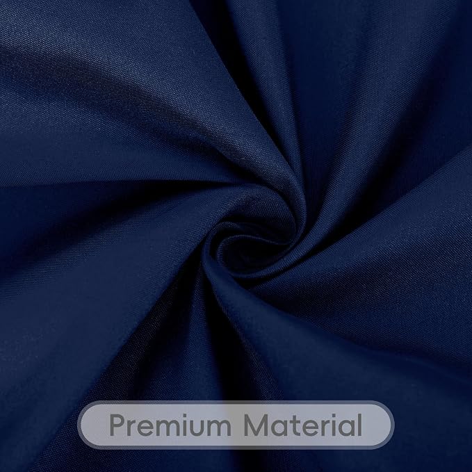 8 Pack Navy Blue Round Tablecloth 120 Inch Cloth Table Cloth for Round Tables, Washable Polyester Table Cloth Stain and Wrinkle Resistant Decorative Table Cover for Wedding Party Dining Banquet