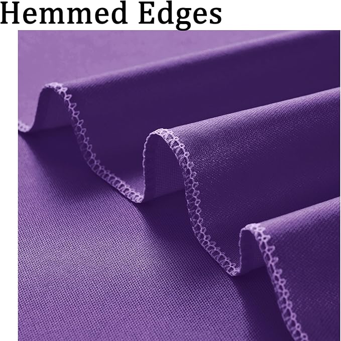 30ft x 10ft Wrinkle Free Purple Backdrop Curtains for Parties, 6 Panels 5ftx10ft Polyester Backdrop Drapes for Mermaid Birthday Photography Background Parties