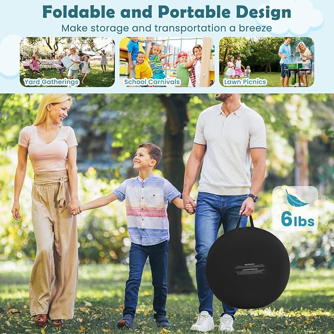 Goplus Giant Dart Board w/ 4 Kick Balls, Carrying Bag, Foldable Portable Throw & Kick Soccer Sport Target Games for Kids Adults Family Activities, Outdoor Yard Lawn Party Carnival Games