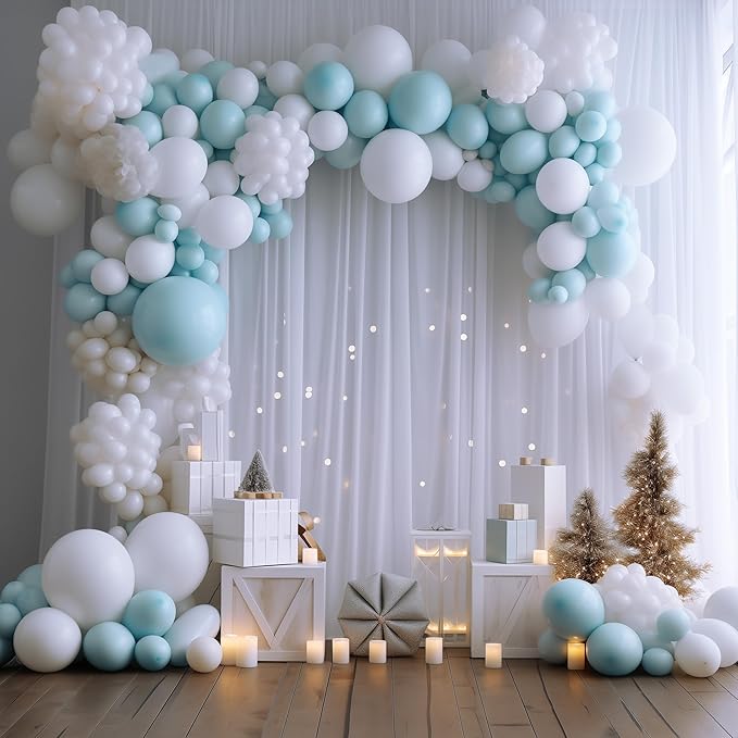 Wokceer White Backdrop Curtain for Wedding Parties 3 Pack 10x8FT Wedding Curtains Photo Backdrop Drapes Polyester for Photoshoot Baby Shower Birthday Party Curtains Background 6 Panels 5x8FT