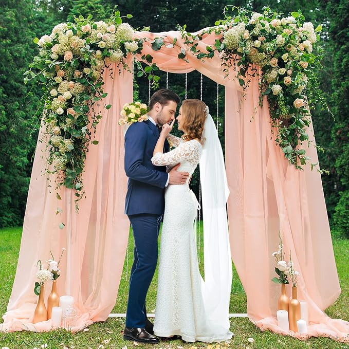 6.6FT x 5.2FT White Wedding Arches for Ceremony Rectangular Metal Balloon Arch Stand Kit Garden Floral Square Arch Frame Background for Anniversary Birthday Party Bridal Shower Decoration Home Decor