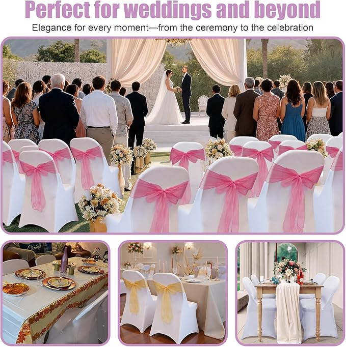 Stretch Spandex Folding Chair Covers 30 PCS, Machine Washable Durable White Chair Covers for Party, Wedding Event Dining Banquet Anti-Pilling Decorative Folding Chair Cover with Rip Resistance