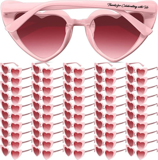 Vabean Wedding Heart Sunglasses Bulk Wedding Gifts Bachelorette Bridal Party Favors for Guests Reception
