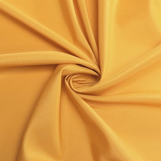 sancua Round Tablecloth - 90 Inch - Water Resistant Spill Proof Washable Polyester Table Cloth Decorative Fabric Table Cover for Dining Tables, Buffet Parties and Camping, Gold