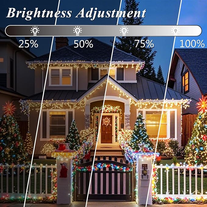 Pooqla 2 Pack Color Changing String Lights Battery Operated, Total 66.6ft 200 LED 34 Colors Battery Christmas Lights with Remote Indoor Outdoor Decorations Bedroom Classroom Porch Party Yard Decor