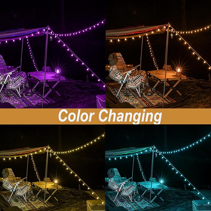 Mocalido 20ft Color Changing Globe String Lights Indoor, 30 LED Hanging Colored Christmas Lights for Bedroom USB Powered with Remote, Fairy Lights Classroom, Camping Tent Decor