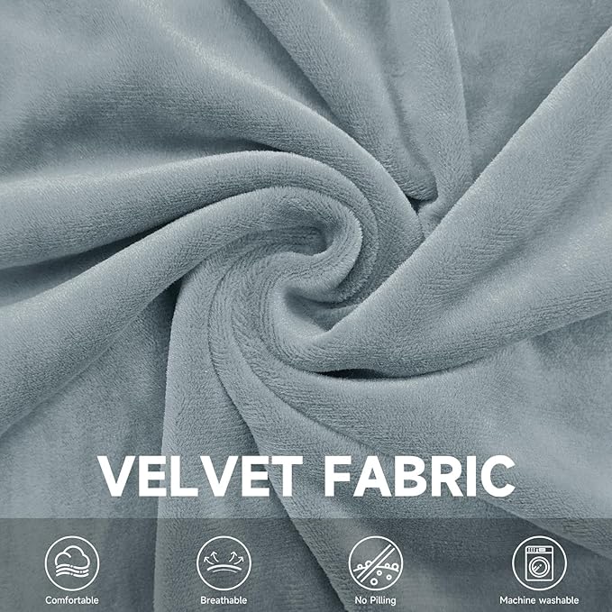 Velvet Wingback Dining Chair Cover Soft Stretch Accent Chair Cover Slipcover Thick Plush Wing Back Chairs Covers Furniture Protect Washable Chairs Protector Covers for Dining Room (Silver Grey, 2)