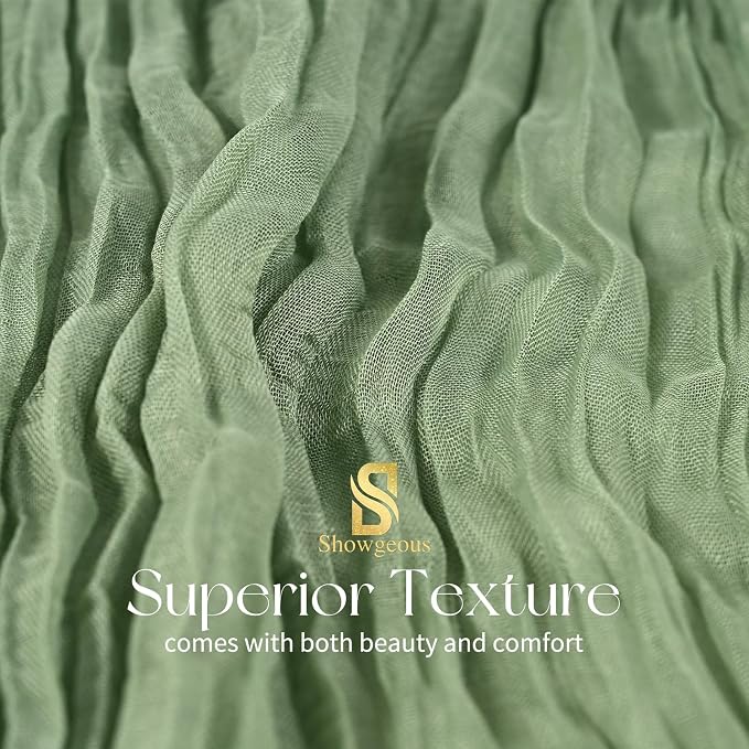 30 Pack Sage Green Cheesecloth Table Runner 17 x 108 inch Boho Gauze Table Runner Rustic Sheer Cheese Cloth Table Decorations for Wedding Party Baby Bridal Shower Birthday Holiday Home