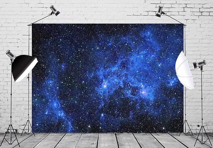 BELECO 7x5ft Fabric Galaxy Stars Backdrop Starry Night Sky Outer Space Galaxy Backdrop Universe Nebula Photography Background Kids Space Party Birthday Baby Shower Decorations Banner Photo Booth Props