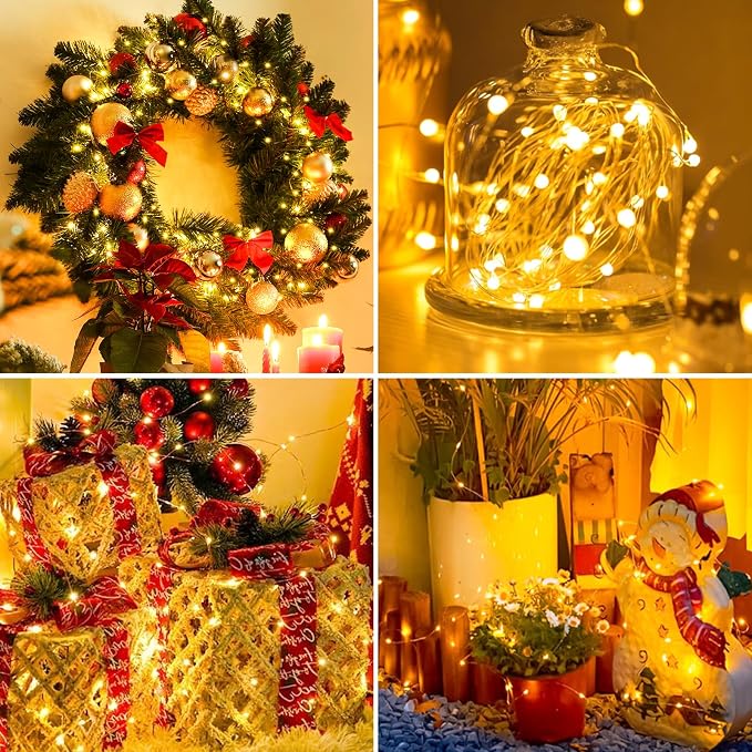 20 Pack Fairy Lights Battery Operated - 7ft 20 Led Twinkle Lights 3 Modes, Bulk Mini String Lights Waterproof for Mason Jars Vases DIY Party Wedding Mothers Day Decoration-Warm White