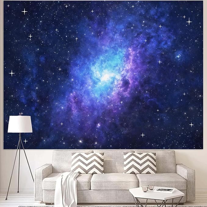 Galaxy Stars Backdrop 10x5 FT Outer Space Birthday Starry Night Sky Backdrops Decorations Universe Space Photography Background Kids Space Party Decor Banner Photo Booth Props