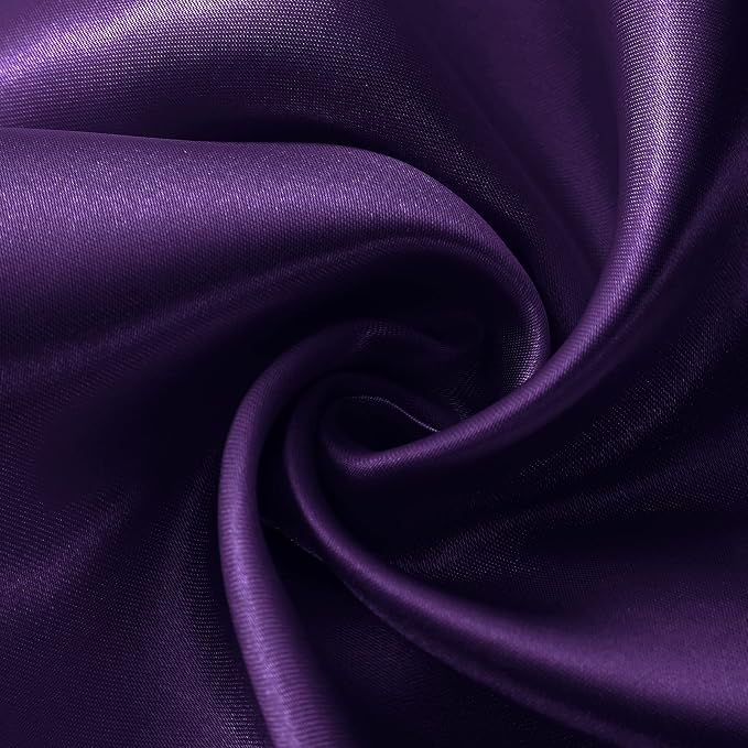 Horbaunal 24 Pack Purple Satin Table Runner 12 x 108 Inch, Smooth Table Runners for Wedding Banquets Birthday Party