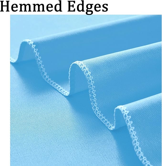20ft x 10ft Baby Blue Backdrop Curtains for Parties, 4 Panels 5×10ft Soft Silky Polyester Photo Backdrop Drapes for Weddings Birthday Party Photography Baby Shower Home Decorations