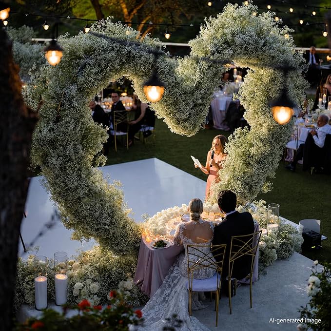 6.7FT Heart Arch Stand for Proposal, Metal Balloon Arch Frame for Wedding Valentine's Day Engagement Birthday Party Baby Shower Decorations (Gold)
