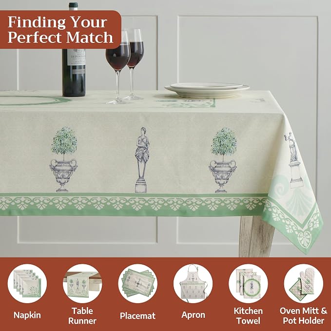 Maison d' Hermine Jardin du Roy 100% Cotton Tablecloth 60 - inch by 60 - inch.