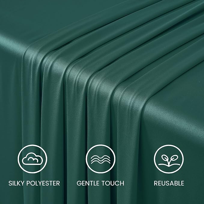 50ftx12ft Hunter Green Backdrop Curtains for Wedding-Wrinkle Free Backdrops Drapes Photo Back Drop Cloth for Baby Shower Photography Stage Reception 10Panels 12ft(H) x 5ft(W)