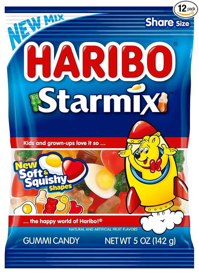 HARIBO Gummi Candy, Starmix, 5.6 Oz Bag (Pack of 12)