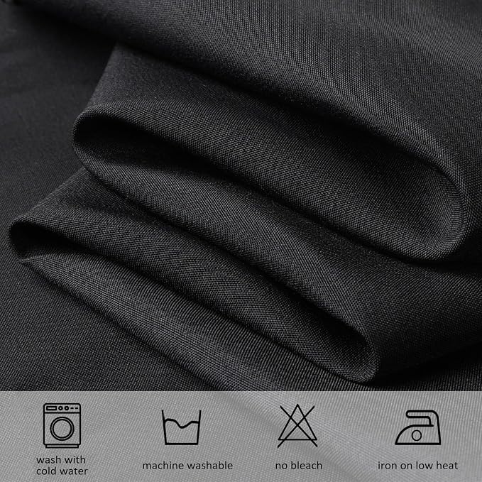 8 Pack Black Round Tablecloth 70 Inch Round Table Cloth Fits 24-58 Inch Tables, Wrinkle Resistant and Washable Polyester Fabric Table Cloth Round Table Cover for Dining Wedding Banquet Party