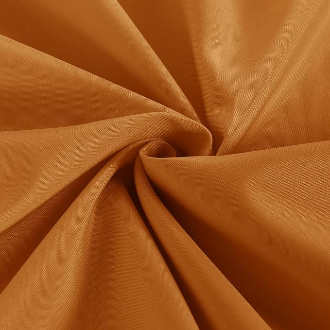 Obstal 2 Pack 4ft Tablecloths for Rectangle Tables - Water Resistant Washable Fabric Polyester Rectangle Table Cover Protector for Wedding, Banquet and Trade Shows, 48" L x 24" W x 30" H, Bronze