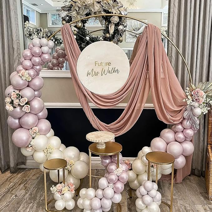 Double Pearl Purple Stuffed Balloons Different Size 115Pcs 5/10/12/18" Light Purple Balloon Arch Kit for Princess Birthday Baby Shower Bridal Shower Engagement Ocean Sea Frozen Theme Party