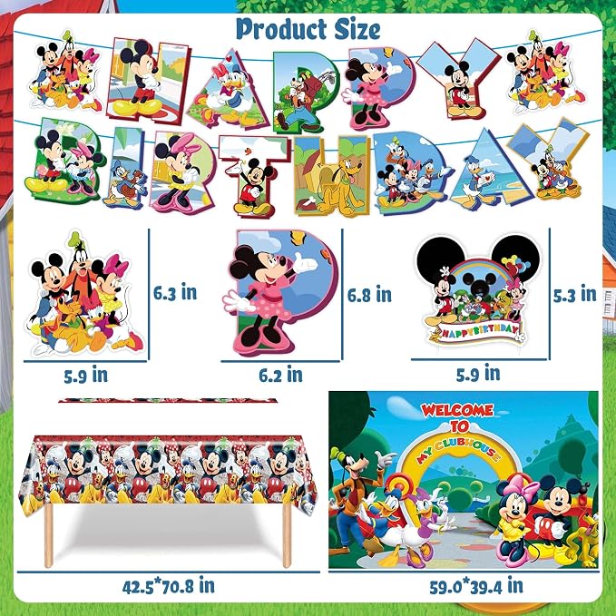 Birthday Party Decorations Kit, Includes Happy Birthday Banner,Balloons,Tablecloth,Backdrop, Adult Themed Party Supplies