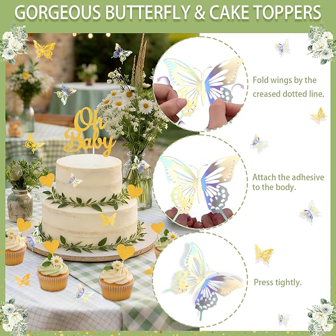 234 Pc Sage Green Baby Shower Decorations Set- Serve 24 Guests, All-in-One Neutral Baby Party Supplies Kit with Balloon Arch, Foil Fringe Curtain, Tableware Set, Cake Topper, Banner, Sash, Tablecloth