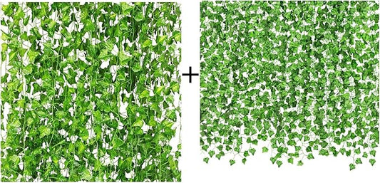 24 Pack 168Ft Artificial Ivy Garland+96 Pack 672Ft Artificial Ivy Garland for Wedding Party Table Bedroom Wall Room Decor