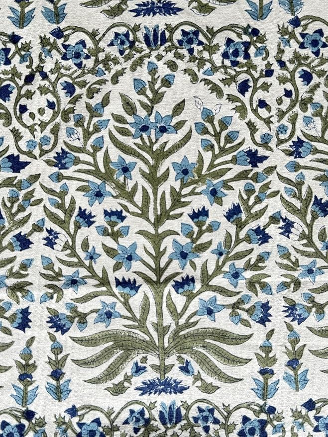 ATOSII Cotton Tablecloth Nargis Bahar 72" Inches Round