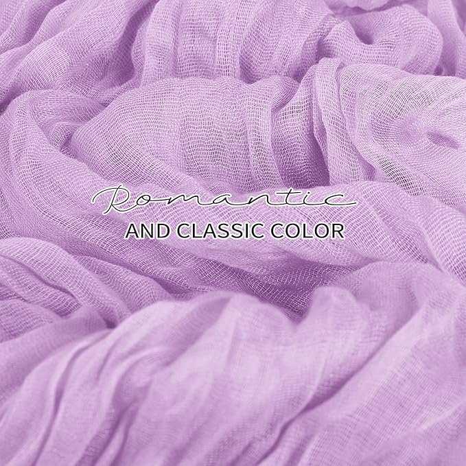 24 Pack Cheesecloth Table Runner 20 x 120 inch Cheese Cloth Table Runner Bulk,Romantic Boho Sheer Gauze Fabric Table Runners for Wedding Reception,Party,Bridal Shower Table Decor(Lavender)