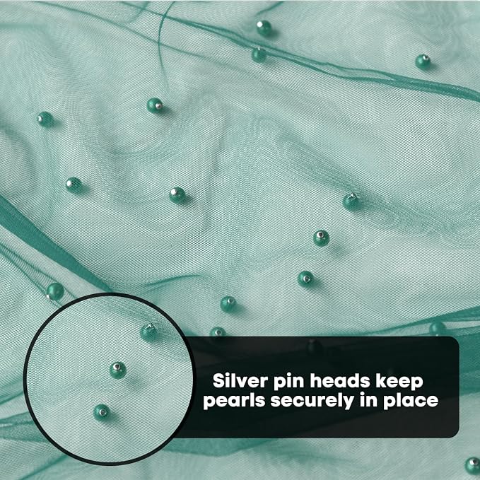 Artoid Mode 6PCS Pearl Dark Green Gauze Table Runner 120 Inch 10FT, Seasonal Sheer Dining Holiday Wedding Birthday Baby Shower Table Decor for Home Party