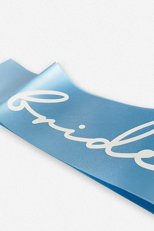 LADY&HOME Blue Bride To Be Sash,Bachelorette Party Decorations,Bach Supplies,Bridal Shower Gift,Something Blue Bride To Be Gift