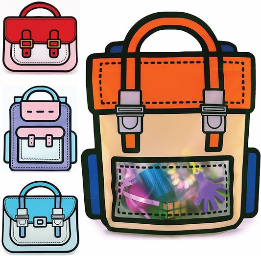 20 Pack Goodie Bags for Kids Birthday Party Supplies - Bulk Gift Bag for Favors, Food, and Candy with Resealable Ziplock Seal (Orange/Large)