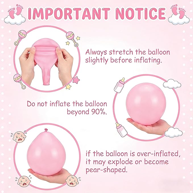 154Pcs Coquette Pink Bow Baby Shower Decorations for Girl - Soft Pink Balloon Arch Garland Kit with 4 Baby Boxes - DIY Long Balloons for Bows, Princess Birthday Party Supplies, Gender Reveal