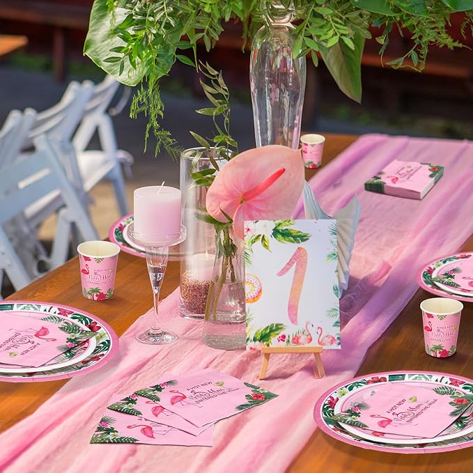 Yungyan 252 Pcs New Bride Bachelorette Party Tableware Set Included Plates Napkins Cups Forks Knives Cutlery for Party Decorations Supplies 36 Guests