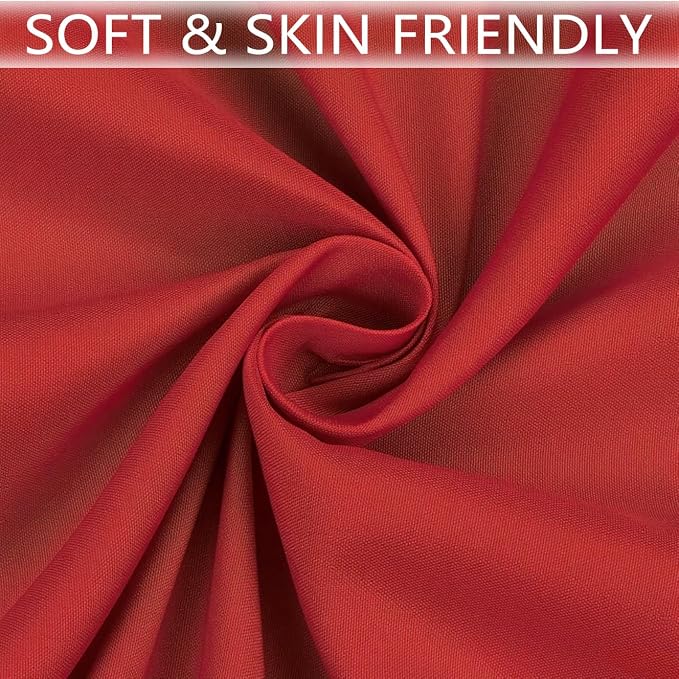 8 Packs 120 Inch Red Round Tablecloth in Diameter, Washable Polyester Fabric Tablecloths, Wrinkle Resistant Table Cloth for Wedding Party Banquet Dining
