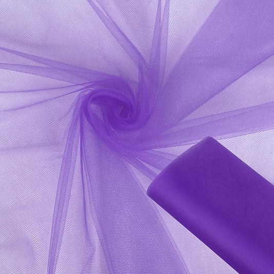 Purple Tulle Tape Roll 54 Inch x 10 Yards for DIY Crafts Weddings Sewing DIY Projects Gift Wrap and More - Multiple Colours of Tulle mesh