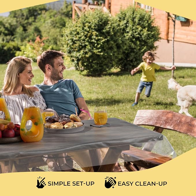 Party Solids 66% Thicker Premium Clear Plastic Table Cover Roll 40" X 300' Table Cloth Plastic Cover Roll Quality Thick Banquet Rolls Disposable Tablecloth Rolls Strong American Based Company