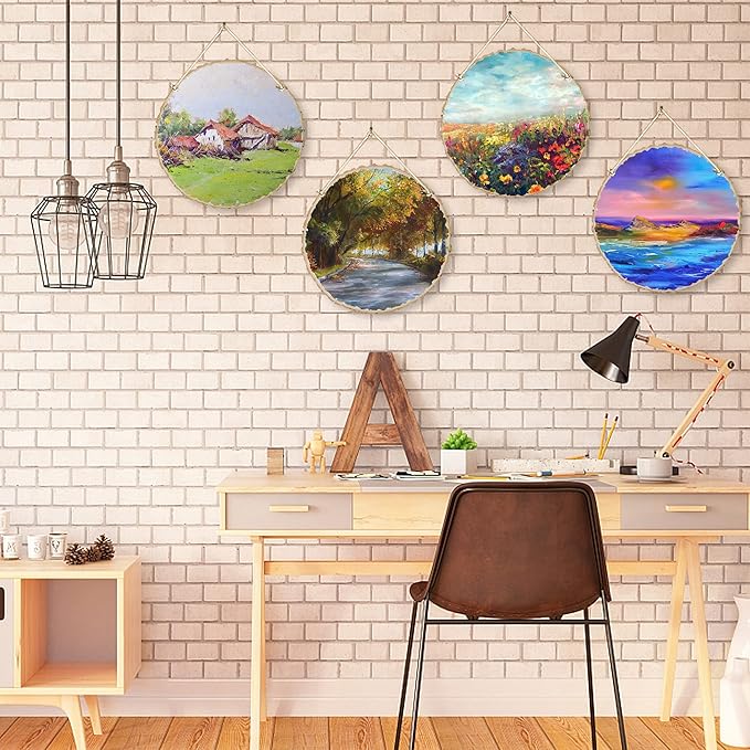 Sancodee 8 Pcs Large Unfinished Wood Slices, 8-9 Inches Wood Slabs for Centerpieces Natural Wooden Circle, DIY Wood Centerpieces for Tables Wedding Party Door Sign Decor
