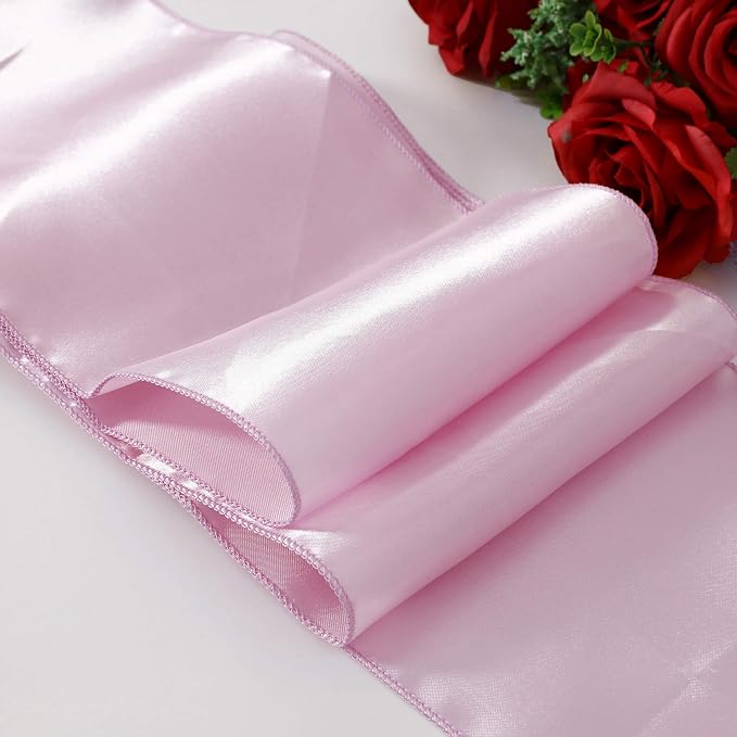 Obstal 50 PCS Satin Chair Sashes Bows for Wedding Reception- Universal Chair Cover Back Tie Supplies for Banquet, Party, Hotel Event Decorations