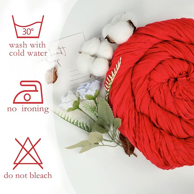 16 Pack Red Cheesecloth Table Runner 10ft Boho Gauze Fabric 120 Inch Cheese Cloth Table Runner Rustic Sheer for Holiday Baby Shower Party Décor Home Wedding Decoration