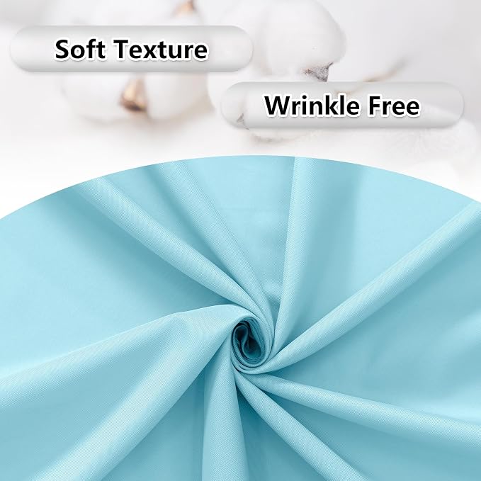 MEETSKY 10x 8 Baby Blue Backdrop Curtain for Baby Shower Parties Rod Pocket Light Blue Curtains Backdrop Drapes Fabric Decoration for Birthday Party Photography 5ft x 10ft,2 Panels