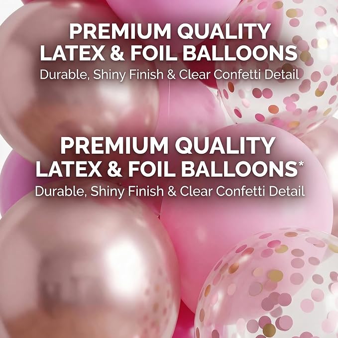 Balloon Column Kit Set of 2 With Balloons Included - Balloon Tower with Stand, Base, and Pole,Backdrop Decoration for Wedding, Baby Shower, Birthday Party (3xMetallic Light Pink)