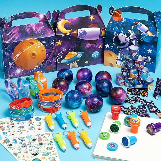 DMIGHT Space Party Favors, Outer Space Themed Birthday Decorations, Astronaut Gift Box for Kids (Space)