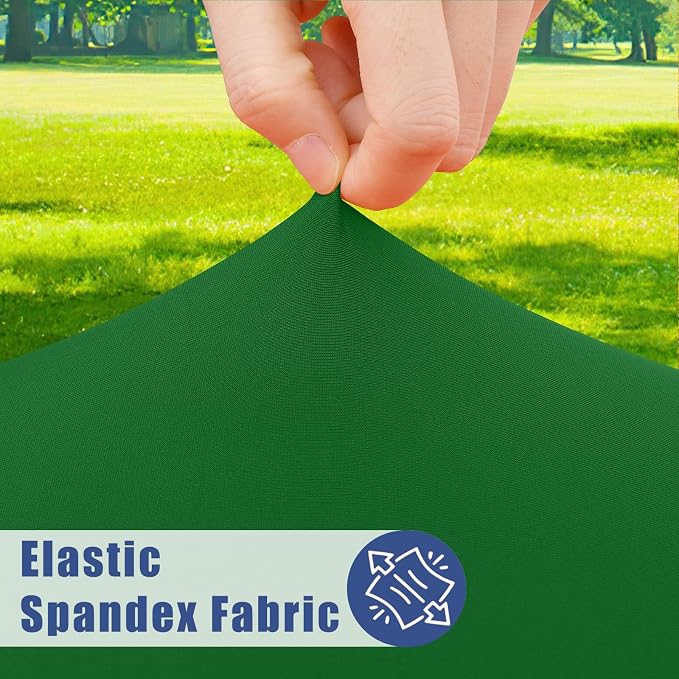 Moosfor Spandex 5 Foot Rectangle Table Cloth 6 Pack, Elastic Fitted Tablecloths for Picnic, Stretch Washable Patio Table Cover for Outdoor, Camping, Banquet and Parties (Emerald Green, 30"x60")