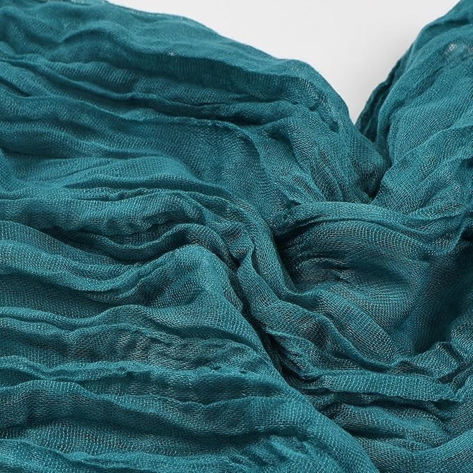 8 Pack Teal Cheesecloth Table Runner Easter 10ft Boho Gauze Fabric 120 Inch Cheese Cloth Table Runner Rustic Sheer for Spring Romantic Baby Shower Party Birthday Home Holiday