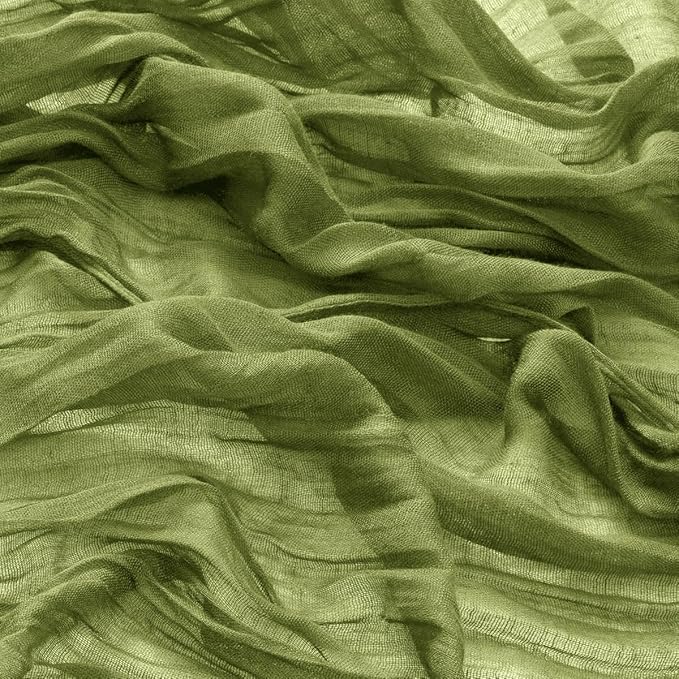 DeZerlor 20 Pack Olive Green Cheesecloth Napkins Spring Cloth Napkins Set of 20 Olive Dinner Napkins Bulk 21x21 Inches for Wedding Bridal Shower Baby Shower Parties