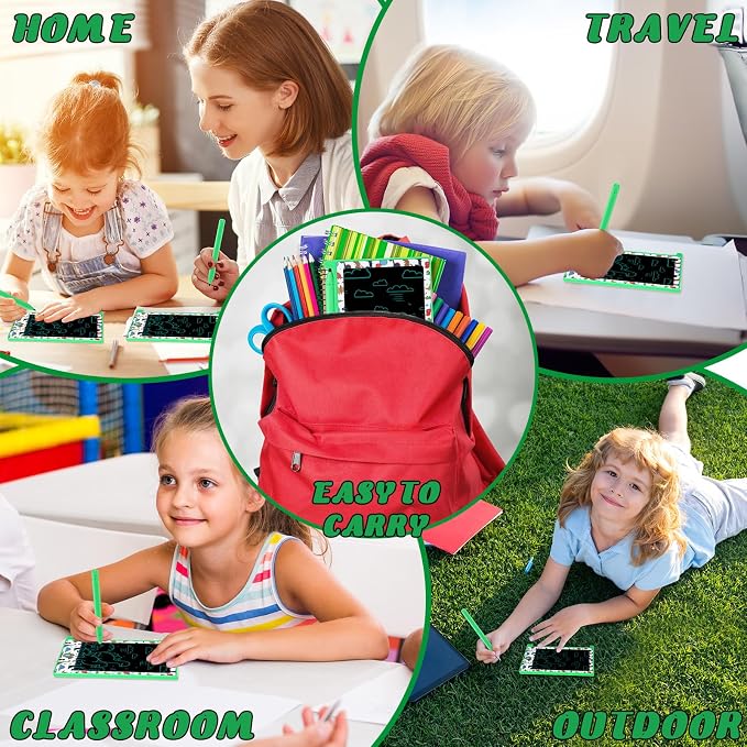 Nezyo 12 Pack Dinosaur Party Favors Mini LCD Writing Tablet for Kids 4.6 Inch Doodle Board Drawing Tablet Erasable Reusable Electronic Drawing Pads for Dinosaur Party Decor Birthday Supplies