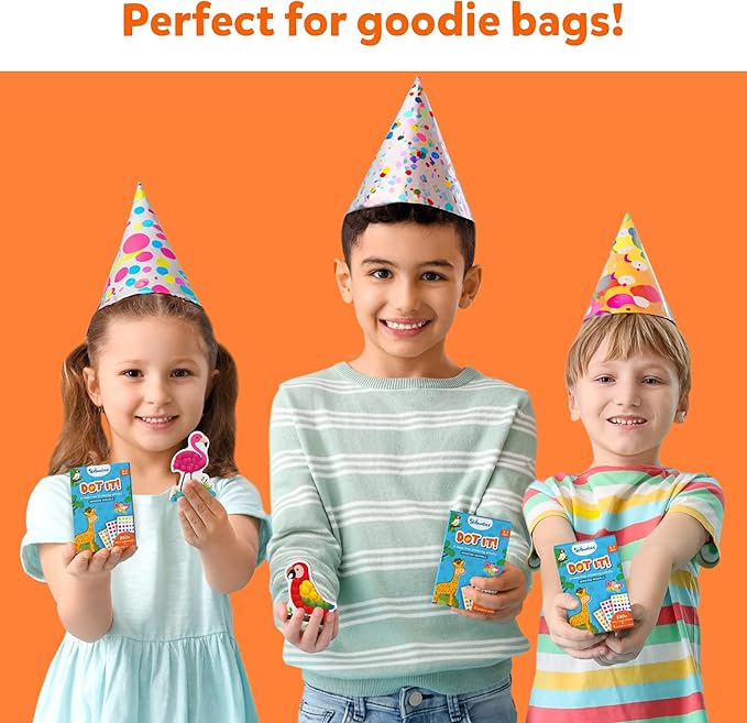 Skillmatics Party Favors (Pack of 15) - Dot It Animal Sticker Art for Kids, 500+ Stickers, Mess-Free Crafts, DIY Travel Activity, Return Gifts for Boys & Girls Ages 3, 4, 5, 6, 7
